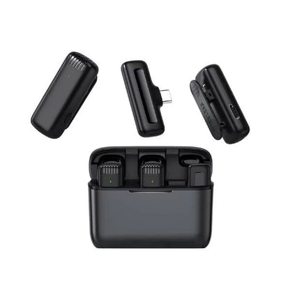 DK11 Dual Wireless Microphone with Charging Case