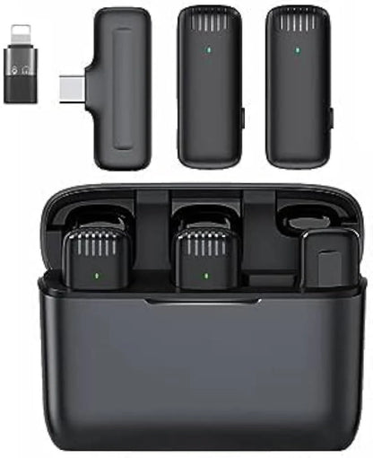 DK11 Dual Wireless Microphone with Charging Case