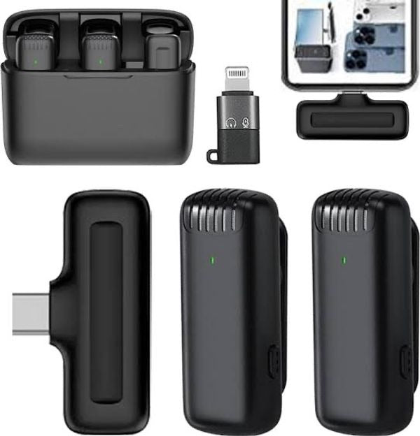 DK11 Dual Wireless Microphone with Charging Case